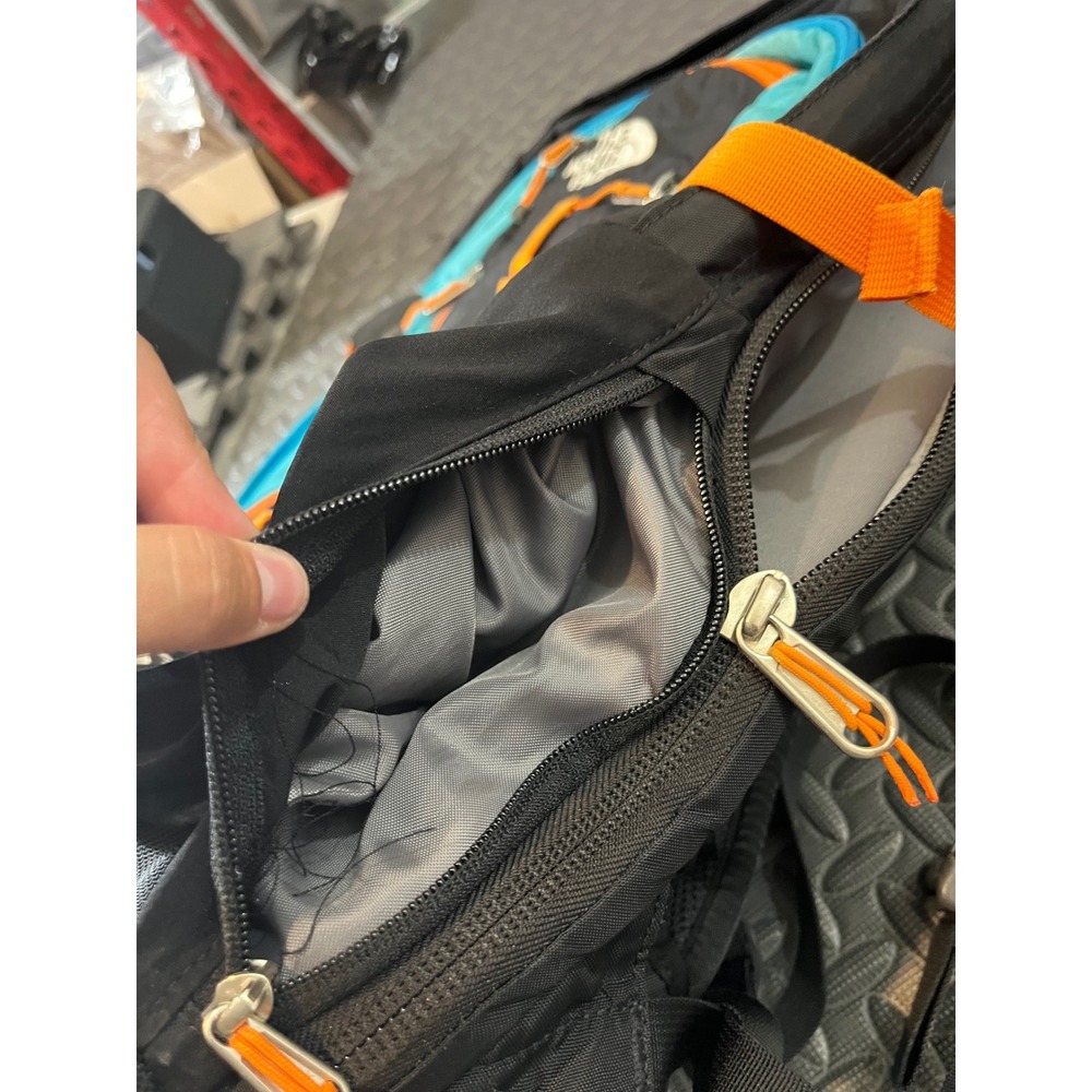 The North Face Surge II Transit Backpack Unisex OS Black Blue Orange Hiking Bag - Picture 9 of 16